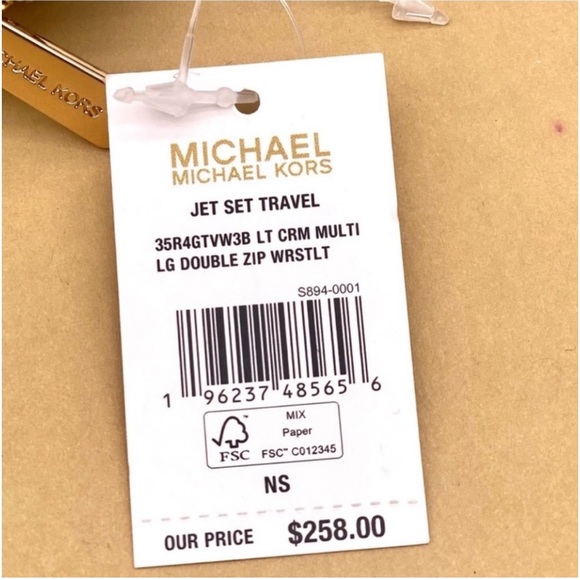 MICHAEL KORS LG
DOUBLE ZIP
WRISTLET
WALLET PHONE
HOLDER LIGHT
CREAM MULTI - Picture 12 of 12